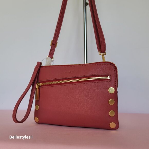 HAMMITT NASH Small Pebbled Leather Crossbody - Rouge Pink color π$175. - Picture 5 of 16
